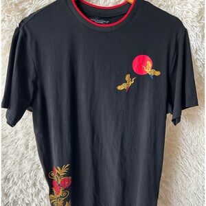 Truth Substance Common Sense T Shirt Black Embroidered Graphic Sz Large